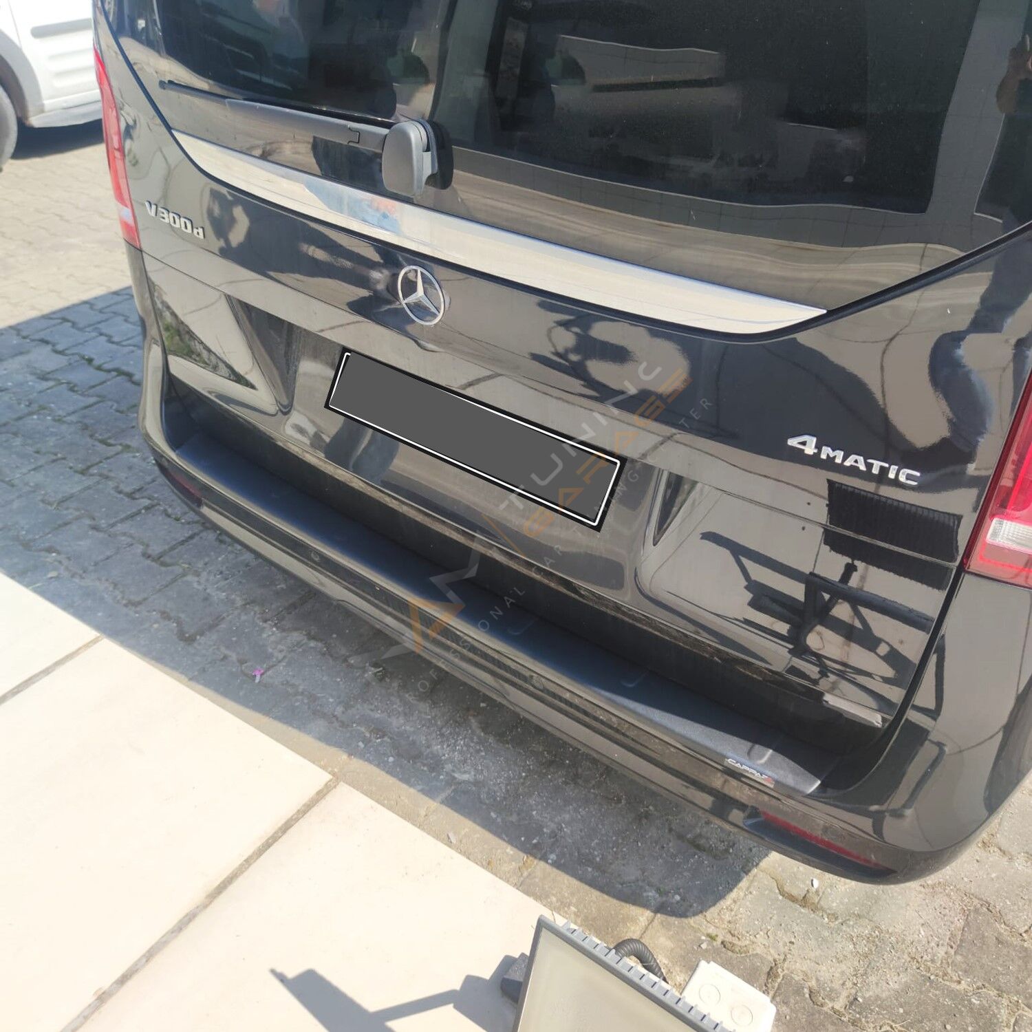Mercedes Vclass Arka Tampon Eşiği 2019+ Tampon Üstü Koruma Parlak / Mat Siyah V-Class