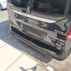 Mercedes Vclass Arka Tampon Eşiği 2019+ Tampon Üstü Koruma Parlak / Mat Siyah V-Class