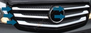 Mercedes Sprinter Ön Panjur Kromu 2013-2018 Paslanmaz Çelik 5 parça